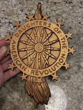 Vintage DAR Daughters of American Revolution Bronze Plaque Balch Bros NY picture