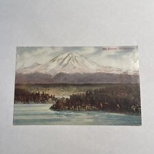 Vintage Mt. Rainier Washington WA Drawing Sketch Postcard picture