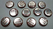 Lot of 12 NEHI ROOT BEER SODA BOTTLE CAPS cork lined unused old stock, from box picture