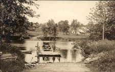 South Lunenburg Vermont VT Dalton Ferry Boat Car c1915 Real Photo Postcard bhn picture