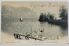 LAmac d' Annecy France Ile des Cygnes c1904 Postcard L14 picture
