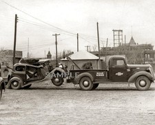 1930s CHEVY TOW TRUCK & WRECK Photo (213-d) picture