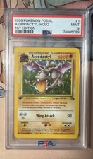 1999 Pokemon Fossil AERODACTYL  #1 Holo 1st Edition  PSA 9 MINT picture