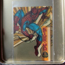 Spider-Man - 1994 Fleer Marvel Universe Series V #6 suspended animation *vintage picture