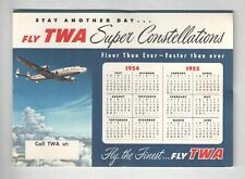 1954 - 1955 FLY TWA SUPER CONSTELLATIONS ADVERTISING CALENDAR 5