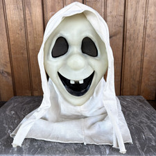 Vtg 90s Fun World Div Goofy Buck Teeth Scream Gen 1 Ghost Face White Shroud Mask picture