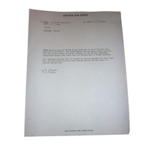 Vintage 1969 United Air Lines Boeing B-727 FD-109 Training Memo R.E. Clipson picture