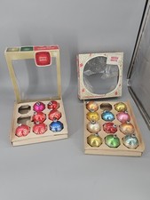 Shiny Brite Vintage Ornament Lot Of 18 W/ Boxes Christmas Sparkly Mcm picture