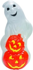 Light up Ghost and Pumpkin Halloween Blow Mold Decoration picture