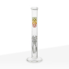 BIO Glass Classic Straight Water Pipe | Rasta | 14mm | 12