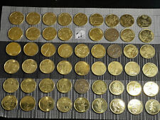 ALL 80 DISNEY WORLD 2024 GOLD/BRONZE COINS MEDALLIONS MICKEY MINNIE picture