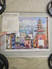 Complete Vintage United Air Lines 1952 Millard Sheets Travel Art Portfolio picture