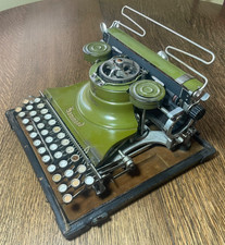 1919 Antique Hammond Multiplex Typewriter Olive Green Working Condition picture