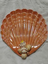 Vintage Cuernavaca Pottery Pink Shell Serving Plate, Collectible Mexican Ceramic picture