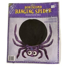 Vintage Halloween Honeycomb Spider Hanging Decoration Amscan Party Decor NOS picture