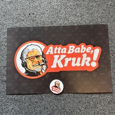 Mike Krukow Final Game 2026 SF Giants 11x17 Cheer Sign & Button Atta Babe picture
