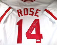 Pete Rose / Autographed Cincinnati Reds White Custom Baseball Jersey / JSA COA picture