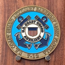 US Coast Guard Auxiliary Barnegat Light Flotilla 7-12 Challenge Coin  W#30 picture