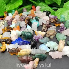 50pcs Mix Natural Quartz Crystal Hand Carved MiniAnimals Skull Healing Wholesale picture