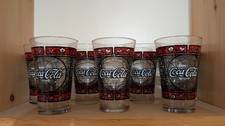 Coca-Cola Vintage Tiffany Style Drinking Glass set of 7 picture