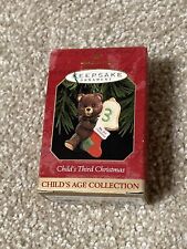 1999 Hallmark Keepsake Child’s Third Christmas Teddy Bear with Cookie & Stocking picture