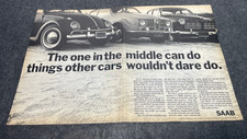 1966 SAAB 96 SPECIAL SEDAN 2 Page Magazine Print Ad Advertisement Poster 13x20 picture