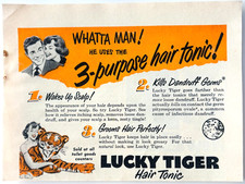 1951 Lucky Tiger Hair Tonic Advertisement Vintage Hygiene Hair Care DWX11D picture