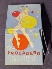 Full Length-Girlie Feature Matchbook from the CLUB TROCADERO/Chicago /Burlesque picture