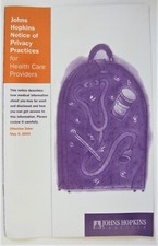 2003 Johns Hopkins Medicine Notice of Privacy Practices Booklet picture