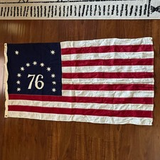 Vintage 1976 Bicentennial 76 American Flag 3x5 Cotton Valley Forge Pioneer USA picture