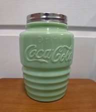 Vintage-style Coca-Cola Jadeite glass cookie jar Without Box picture