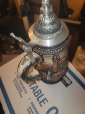 Zoller & Born Deutschland Panorama Beer Stein Eagle Crest Lid 4988/5000 picture