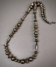 Vintage Navajo Old Pawn 28β Handcrafted Bench Bead Pearl Necklace WOW π€© picture