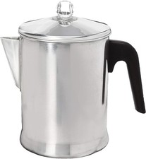 Heavy Duty Stove Top Percolator Coffee Pot Maker Aluminum 9-Cup picture