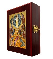 Transfiguration Christ Jesus Saints Gilded WALL TABLE Box Greek Byzantine Icon picture