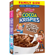 Kellogg's Cocoa Krispies Chocolatey Flavor Breakfast Cereal Low Fat, Family 19oz picture