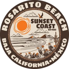 T37 Rosarito Beach, Baja CA Travel Souvenir Logo Nice Refrigerator Magnet picture
