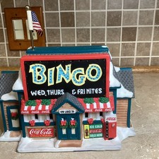 Coca-Cola Town Square Collection VFW Lodge 514 Bingo Hall Christmas Village 2004 picture