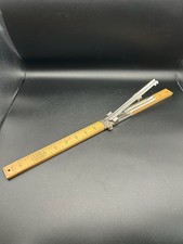 Vintage Dritz Skirt Marker Wood Ruler And Clamp picture