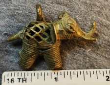 Vintage Indian Dhokra Brass Elephant Figurine – Antique Tribal Lost-Wax Cast Art picture