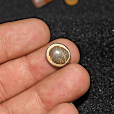 Rare Ancient Tibetan Himalayan Banded Stone Lukmik Dzi Goat Eye Bead picture