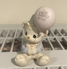 Precious Moments Vintage Collectible Bear Figurine with Balloon Christmas Gift picture