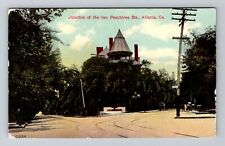 Atlanta GA-Georgia, Junction The Two Peachtree, Vintage Postcard picture