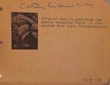 AUTOGRAPH --Rear Admiral Cyrus Willard Cole picture