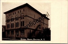 Old Opera House Building At Groton New York NY Litho Postcard T-121 picture