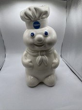Vintage 1988 Pillsbury Doughboy Ceramic Cookie Jar Biscuit Jar Figure picture