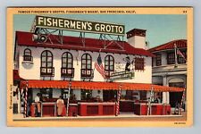 San Francisco CA-California Famous Fisherman's Grotto Wharf 1946 Old Postcard picture