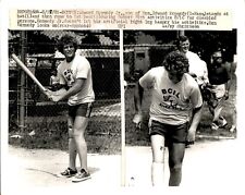 LD339 1981 Original UPI Photo EDWARD KENNEDY JR SUMMER FEST DISABLED BASEBALL picture