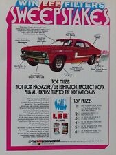 1972 Chevrolet Chevy Nova Vintage Lee Filter Original Print Ad 8.5 x 11