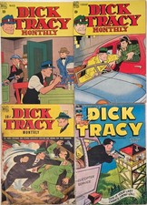 Dick Tracy Golden Age Lot (4) #3-77* VG+ G Harvey 1948-55 Chester Gould Art picture